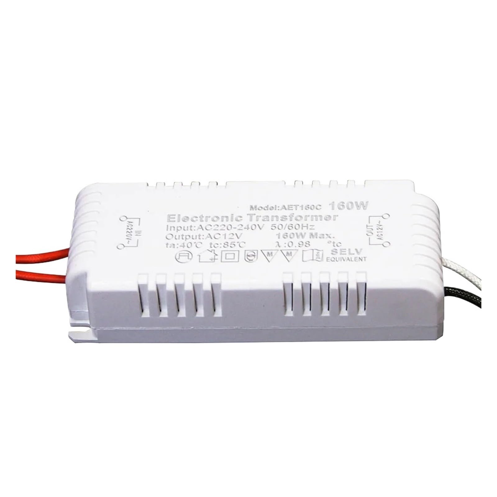 Badika One Color Electronic Transformer Dimmable 120W 160W 180W 200W Ac220v To Ac12v Electronic Transformer For G4/G5.3 Mr16 Quartz Lamp Halogen Lamp Crystal Lamp(160W)
