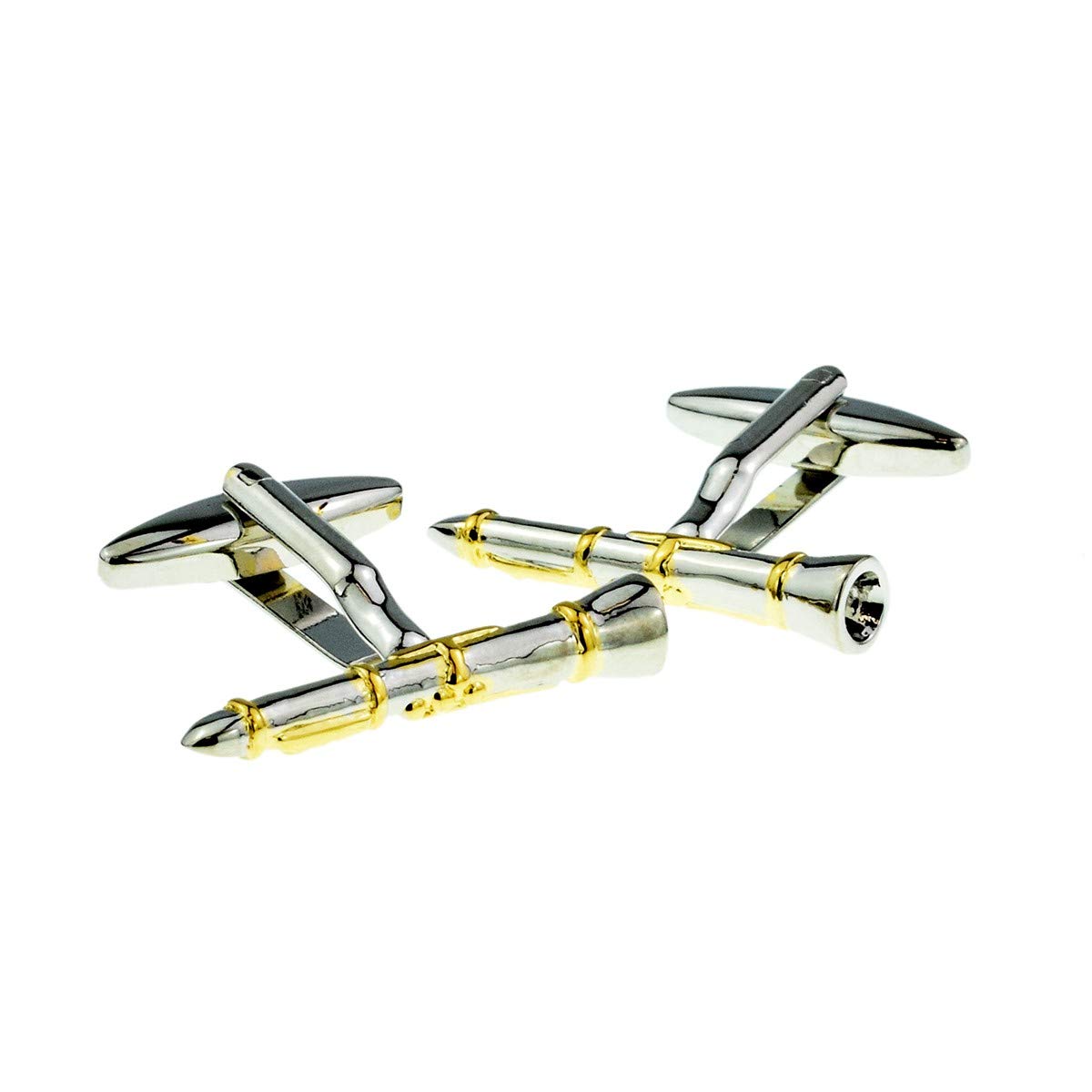 Gtr Men's Gold/Silver Two Tone & Clarinet Cufflinks Presented In A Box