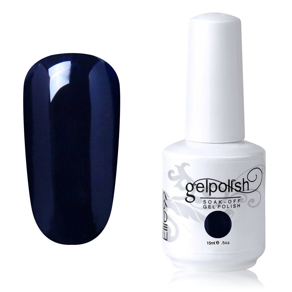 Elite99 Gel Nail Polish Soak Off UV LED Gel Lacquer Nail Art Manicure Varnish 15ml Dark Blue 1350