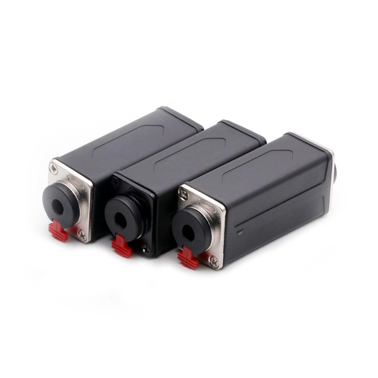 Kupplung, 3-polig, XLR-Klinke, 6,35 mm, Buchse, Buchse, Kupplung, Verlängerung, gerader Adapter, Metall, Silber, 10 Stück