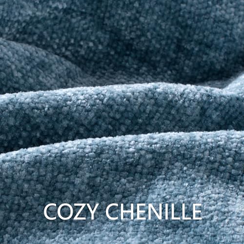 LONG CREATE Chenille Throw Blanket for Couch 50" x 60", Dusty Blue by LONG CREATE - Used condition - Image 6
