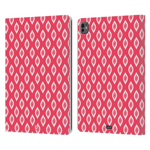Ogee Pattern Custodia Portafoglio Compatibile con Apple iPad PRO 13 M4 2024 rosa pelle