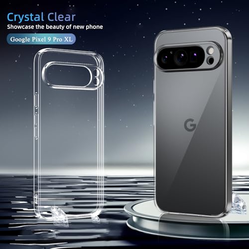 Image of X-level Clear Case for Google Pixel 9 Pro XL, Non-Yellowing Soft TPU Ultra-Thin Phone Cover Anti-Slip Scratch Resistant Slim Fit Silky Touch Shockproof Phone Cases for Pixel 9 XL, Clear