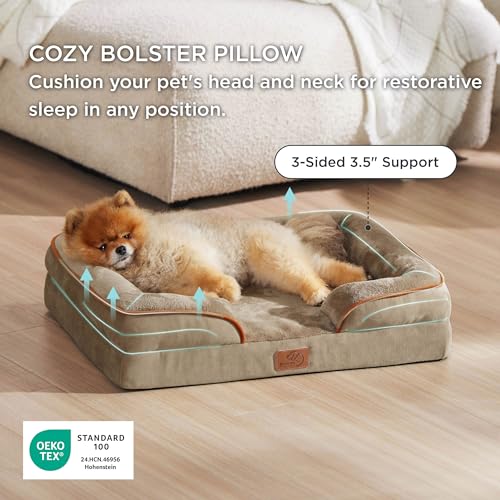 image for Bedsure Orthopedic Dog Beds for Small Dogs - Washable Small Dog Cat Be