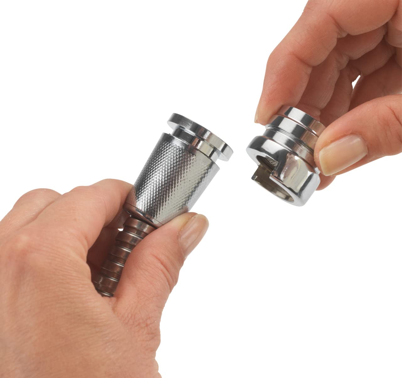 WENKO Doccia per lavandino cromato - Doccetta a mano mobile con tubo flessibile in acciaio inox, ABS, 170 x 3.5 x 6.5 cm, Argento lucido