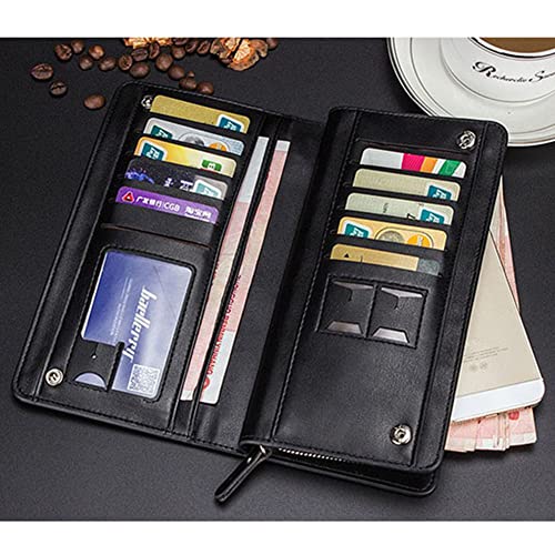 Rswsp Minimalist Leather Bifold Wallet For Men Business Casual Card Cases Large Storage Capacity，Kf010Bl #TOP5