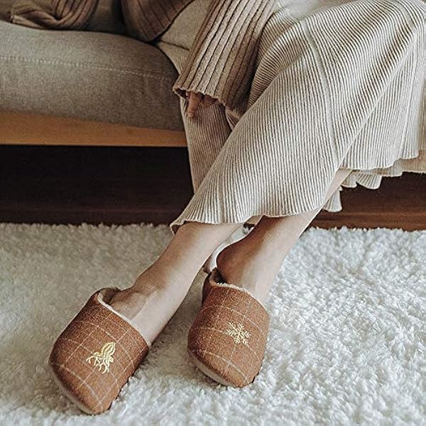 Home Cotton Slippers,Mute Plush Wool Warm Comfortable Fluffy Memory Foam Shoes Anti-Skid Rubber Sole Machine Washable Can Be Used by Both Men And Women,Blue,40~41 (Yellow 40~41)