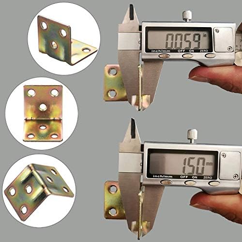 20PCS Heavy Duty Corner Braces L Shape Brackets 30x30x30mm, 90 Degree Joint Right Angle L Bracket for Furniture Wood Cabinets Shelves,Package Include Screws