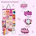 Vimiv Hair Bows Holder & Organizer w/Large Capacity, 16 Ribbons, Bows Organizer, Baby Hair Accessory Storage Display w/Sturdy Rope, Wall Hanging for Girl Room-Purple