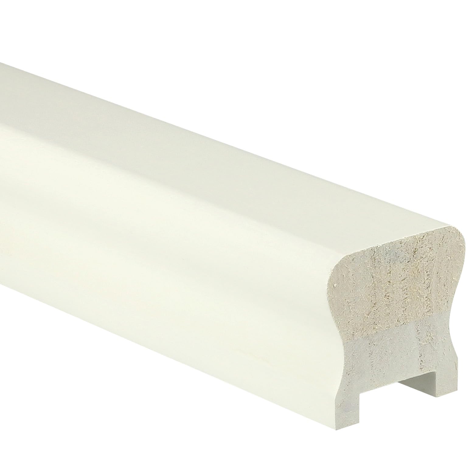 Jackson Woodturners Primed - Ready To Paint White Primed Hr Handrail With 32Mm Groove & Infill – Stair Handrail, 59X59mm, 1800–4200Mm (3600Mm)