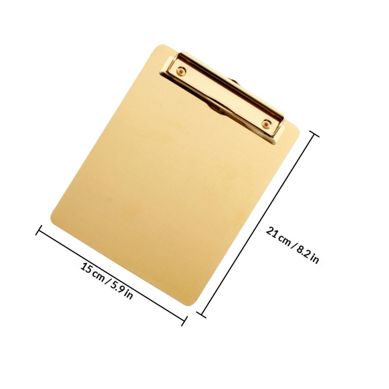 GALPADA 2 Stück A5 Klemmbrett aus Edelstahl mit Clips Leichtes und Sicheres Klemmbrett in Gold für Bürobedarf und Effiziente Schreibhilfe im Office