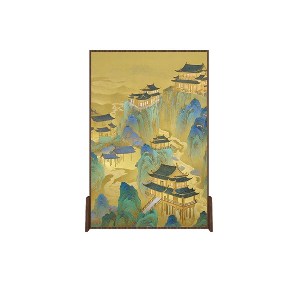 Privacy Screen Creative Screen Partition Home Living Room Office Decoration Background Wall Tea Retro Landscape Room Divider