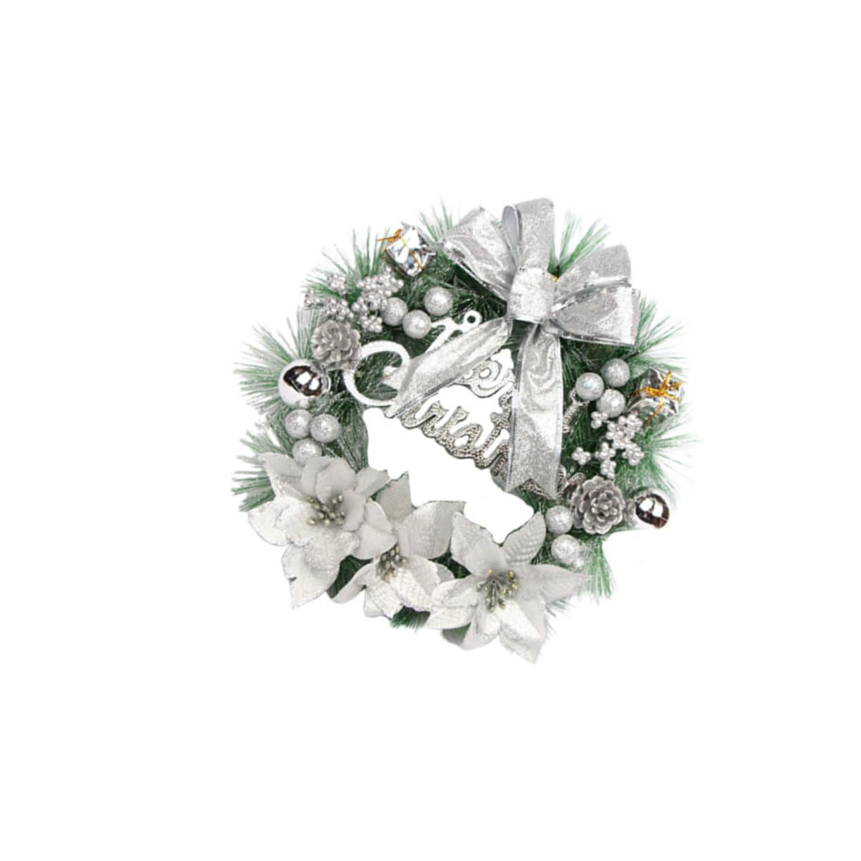 Cabilock 3 Pièces couronnes de pin de fête couronnes de récif de noël Pendentif Noel Christmas décor de Mariage Décoration extérieure Couronne de Noel Mode Guirlande de Noël Gland