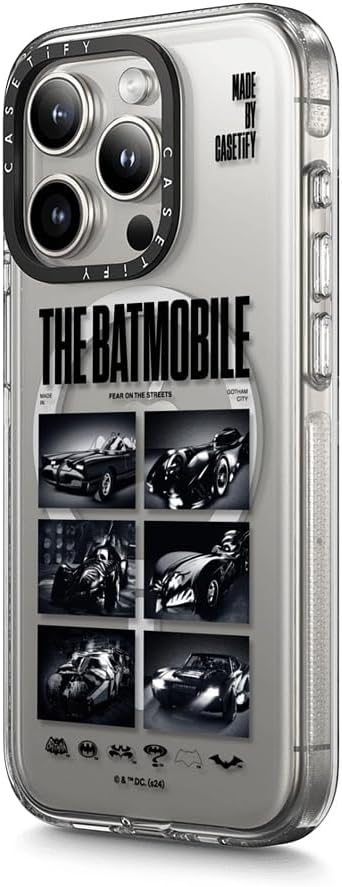 CASETiFY Clear iPhone 15 Pro Case [Batman Co-lab/Not Yellowing / 6.6ft Drop Protection/Compatible with Magsafe] - The Bmobile - Clear