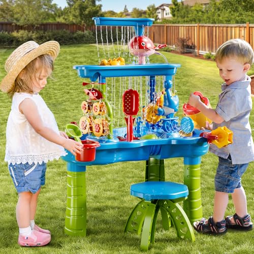 Niplooow LXM-9340 Water Table For Toddlers 3-5, 3-Tier Kids Sand Water Table thumb #1