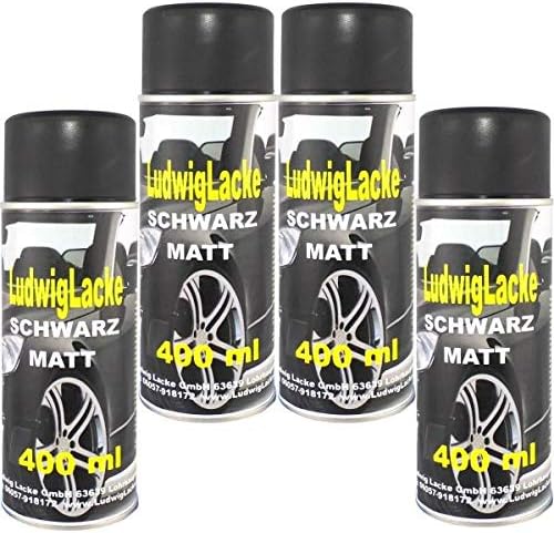 4 Spray Paint Matt Black 400ml aerosol