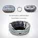Bedsure 25 inch Small Dog Bed & Cat Bed, Round, Machine Washable, Super Soft & Plush Flannel, Slip-Resistant Oxford Bottom, Grey