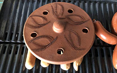 Terracotta Weighted Plate For Grape Leaf Roll Dolma Dolmades Tolma Warak Enab - Pack Of 2 - Perfect Tool For Stuffed Dishes! - Improved Special Edition #TOP4