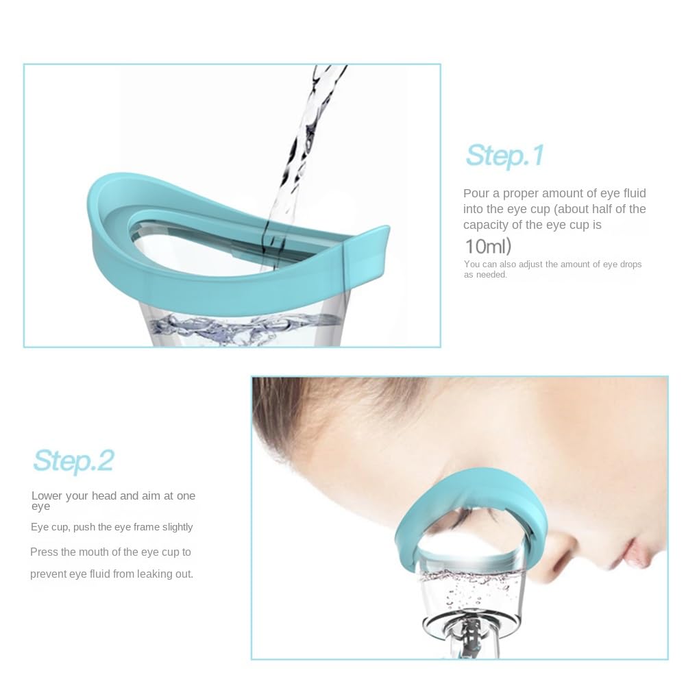 Nagoyuki Vasos de Silicona Suave para Lavado de Ojos Limpiador de Ojos Vasos de Enjuague Vasos de BañO Reutilizables para Lavado de Ojos