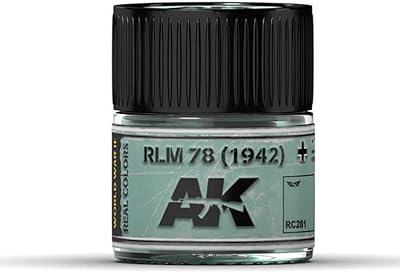AK Interactive Real Color Air Single Paint Line 10ml - RC206 thru RC284 Color: RLM 78 (1942) - RC281