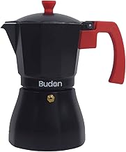 Budan Classic Moka Pot Espresso Maker for Gas Only, Italian Style Percolator Coffee Maker, Durable and Premium Grade Aluminium Build, 240 ML