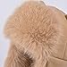 Russian Hat, Faux Fur Thick Warm Trapper Hats with Ear Flaps,Fashion Fleece Lined Waterproof Girls Winter Hat for Skiing Beige