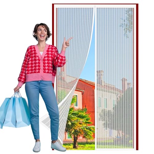 Moustiquaire de Porte Magnétique Premium 185x206 Maille Haute Densité