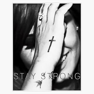 Demi Lovato Stay Strong Halftone Bumper Sticker Vinyl Decal 5"