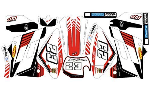 Compatible with GAS EC250 EC 250. Years 2002-2006. Custom MX vinyl Motorcycle Graphics Backgrounds Decal Sticker Kit.