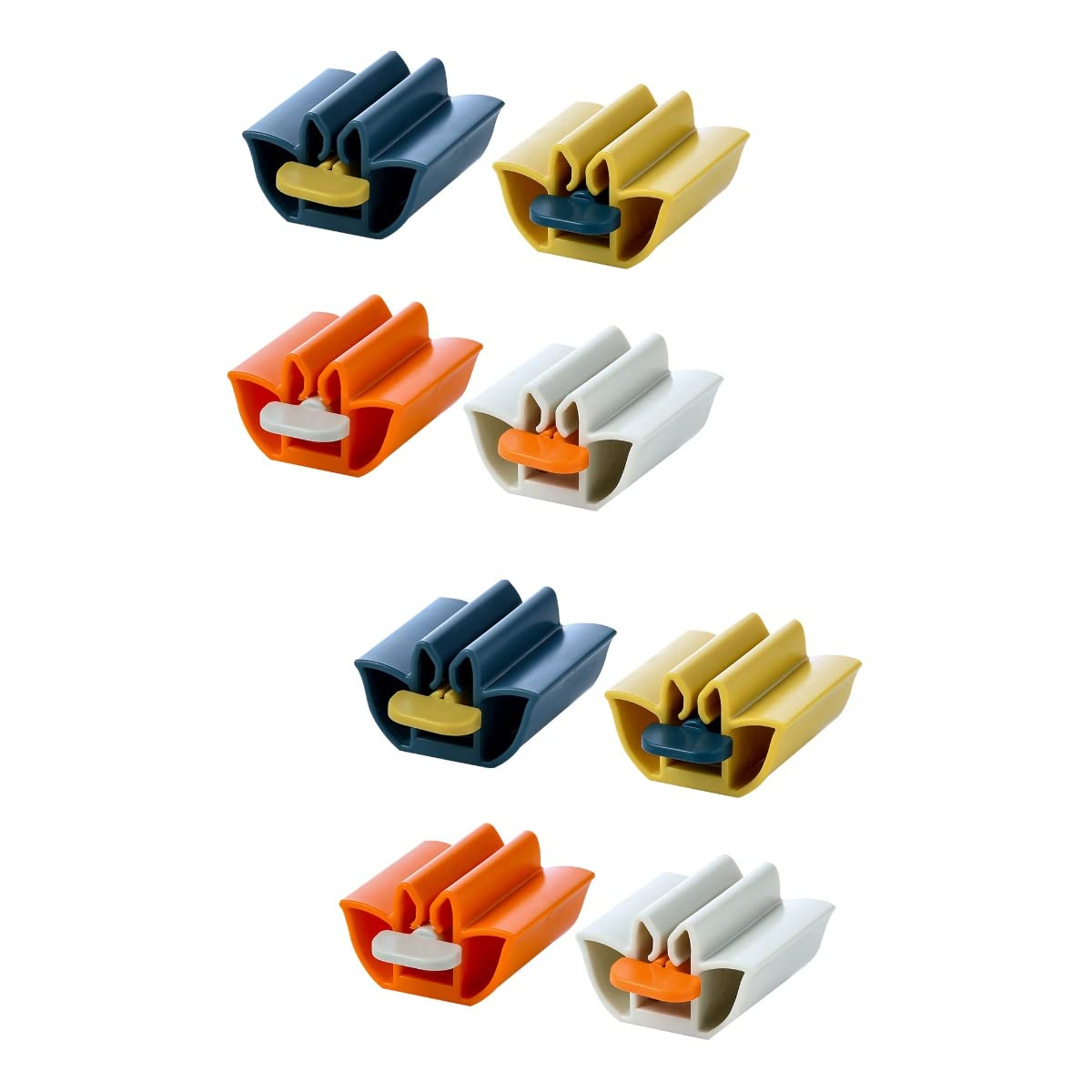 8 Pcs Extruder Toothpaste Dispenser Toothpaste Squeezing Gadget Bathroom Accessories Toothpaste Tube Squeezer Toothpaste Clamp Bathroom Toothpaste Squeezer Manual Squeezer image 2