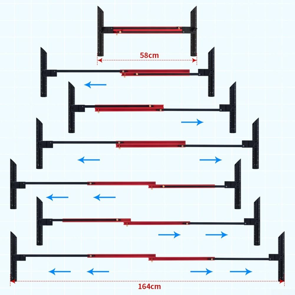 Medidor de banda de rodadura de escalera ajustable para diseños precisos, herramientas de carpintero robustas para formas irregulares de 23 a 63 pulgadas