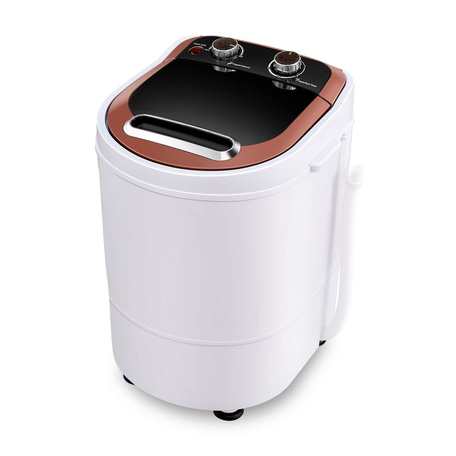 TUKAILAI Mini Machine à Laver Portable avec Essorage, Puissance de 240W 220V, Capacité 3KG de Linge et Essorage 1,5 KG, Petite Laveuse Idéal pour Voyages Caravanes et Camping-cars Appartement