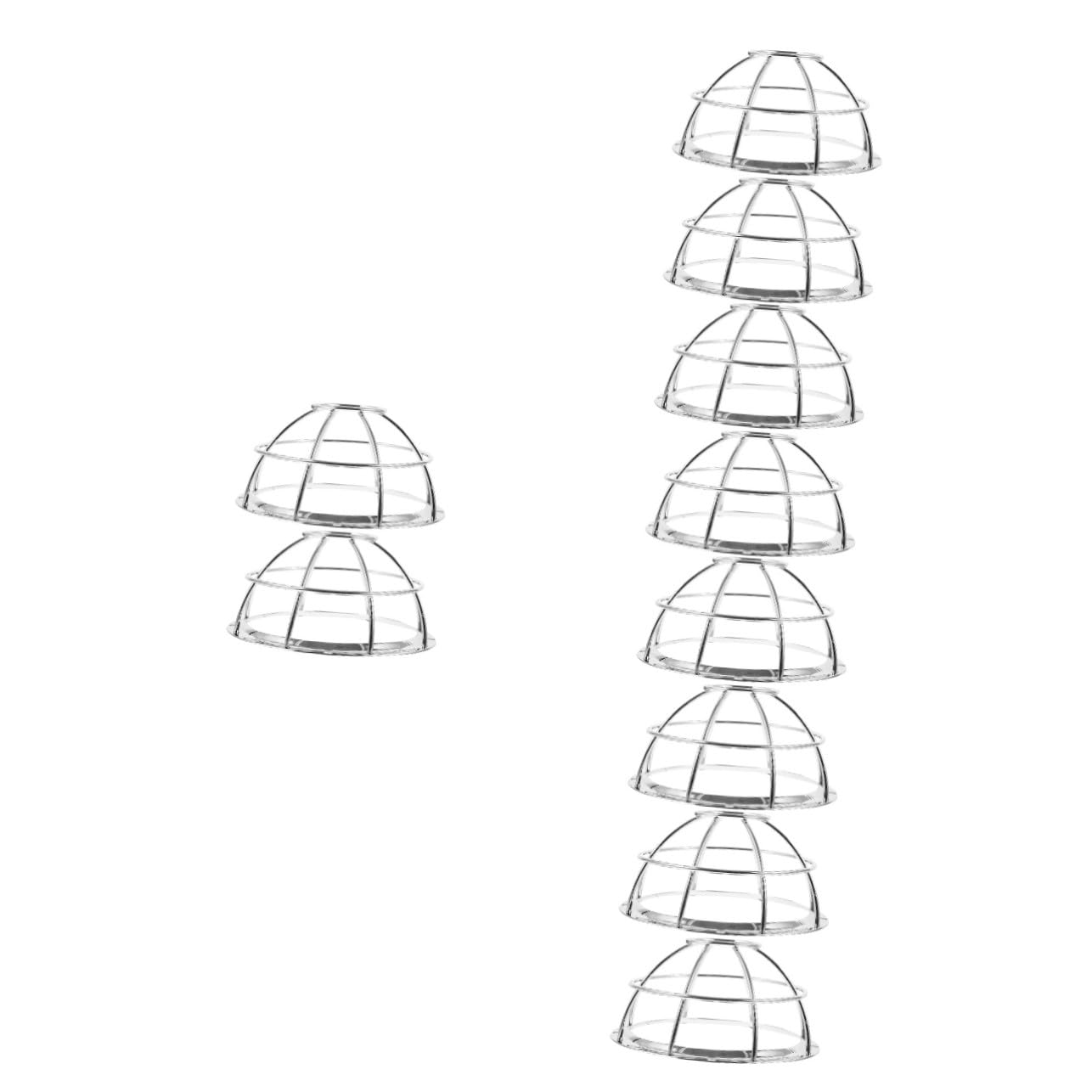 10 Pièces Protections Détecteur Acier Inoxydable Cages Robustes Anti-poussière pour Capteurs Installation Facile pour et Bureau