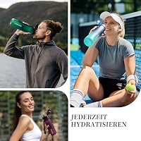 UZSPACE Trinkflasche 500ml/800ml/1L, Sport Trinkflasche Kinder Auslaufsicher, Tritan & BPA-frei Wasserflasche für fahrrad, fitness,Outdoor – Ansicht 6
