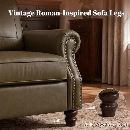 Image of Kingfun Vintage Faux Leather Sofa
