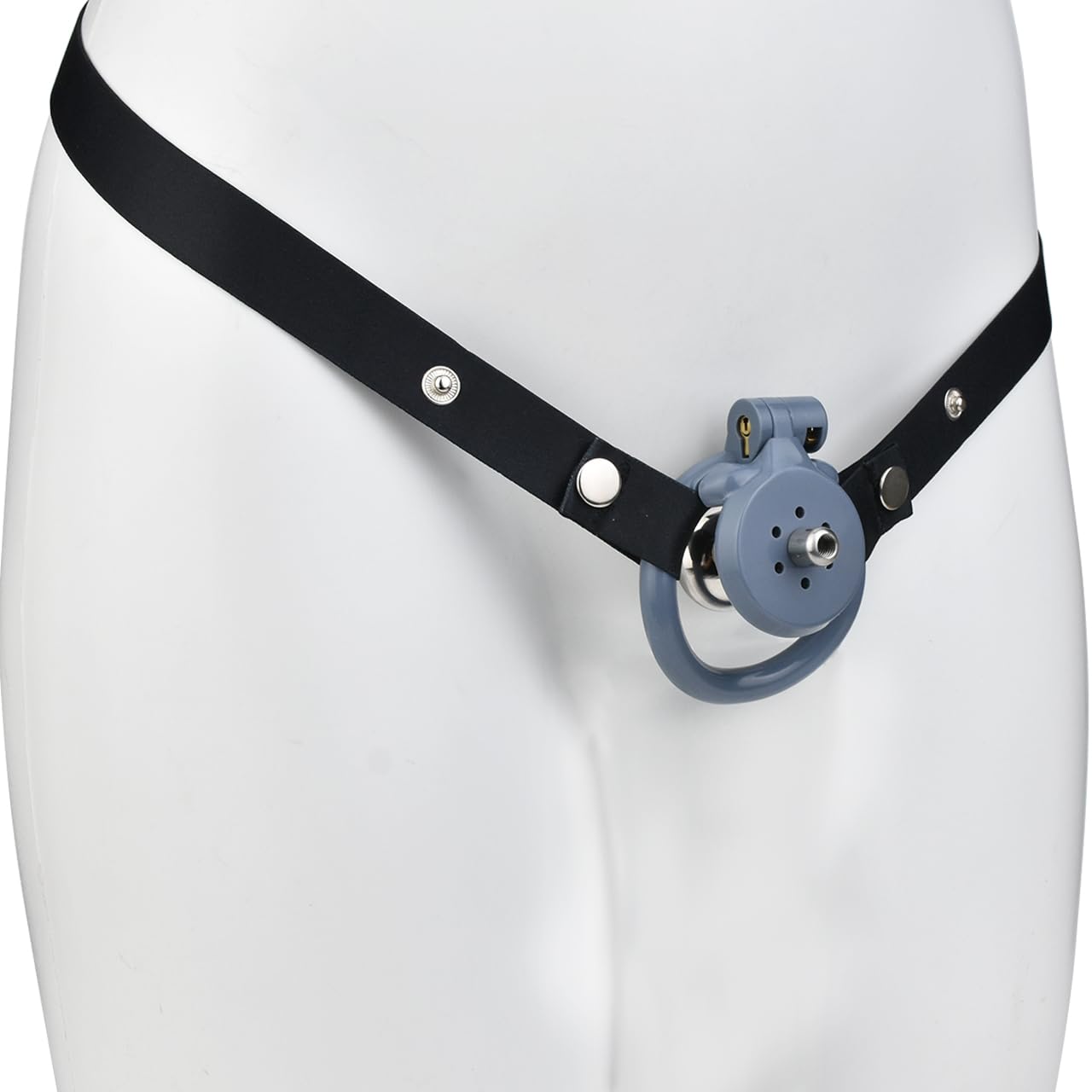 Flat Chastity Cage - Cock Cage, Male Chastity Devices with Urine Divertor, 2 Keys, and 4 Size Rings - Resin & Stainless Steel Pink Sissy BDSM Male Sex Toys (Pink, Original): wear Dark Blue