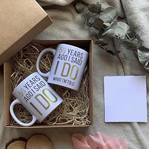 Dnuiysesnovelty50yearsagomugssetanniversaryweddinggiftsforcouple50yearsagoisaididoweddinganniversarymug50thmuggiftsforparenthusbandwifegrandparentfriend Urban Country Home Decor Dnuiyses novelty 50 years ago mugs set anniversary wedding gifts for couple 50 years ago i said i do wedding anniversary mug 50th mug gifts for parent husband wife grandparent friend urban country home decor