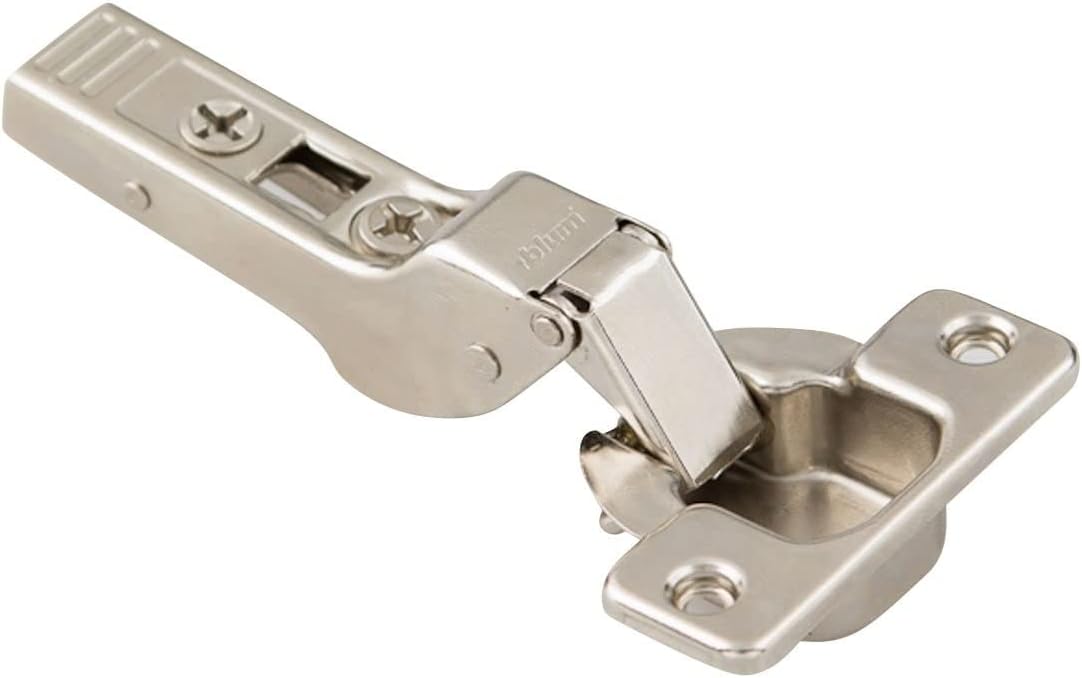 Blum 120 Degree Clip Top Half Cranked Screw-On Self Closing Cabinet Hinge
