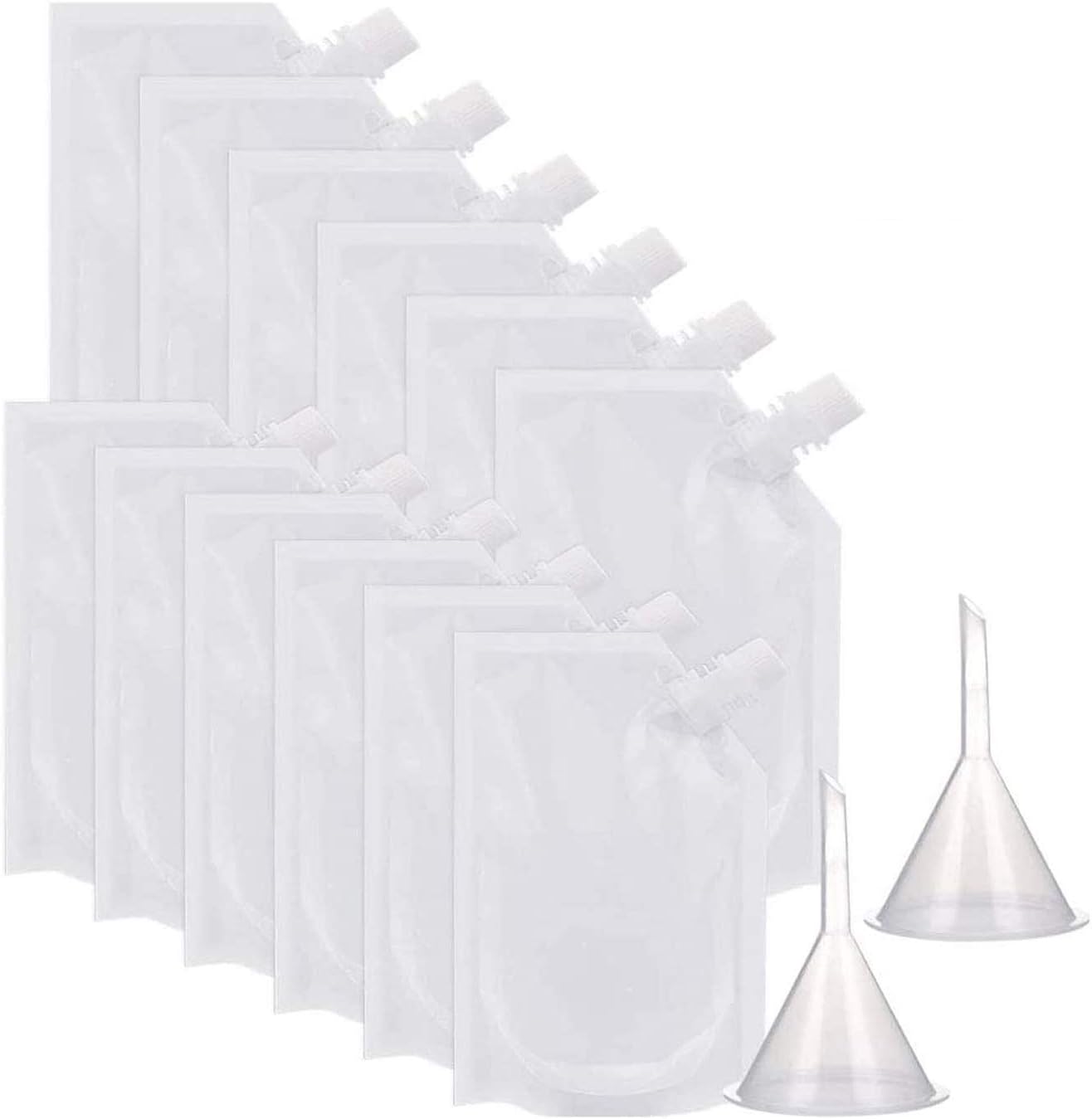 20 Pack Plastic Liquor Pouch Drinks Flasks Concealable