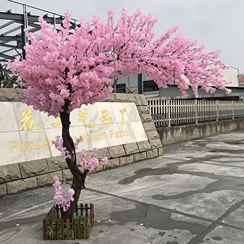 Plantas artificiales para interiores y exteriores, rama de melocotón, flores falsas de cerezo, árboles de cerezo para interiores y salas de estar, ratán, aire acondicionado, decoración de pared,