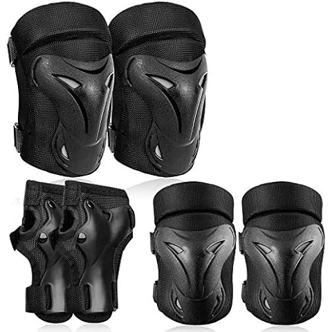 Adult/Youth/Kids Knee Pads Elbow Pads Wrist Pads Youth Protective Gear Set for Skateboarding Cycling Skateboard Riding Roller Bike Inline Skating Biking BMX Scooter Skates and Other Outdoor Sports Cover