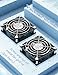 AmRunJe IP67 80mm x 25mm 2pin DC Cooling Fan Dual Ball Bearing for Electronics, AV Cabinet, RV Fridge, Amplifier, Chicken coop, 2pcs