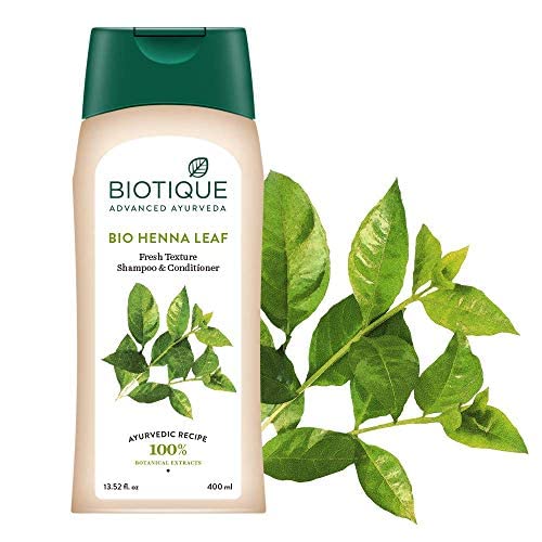 Image of Biotique Bio Henna Leaf Fresh Texture Shampoo & Conditioner, 400 ml