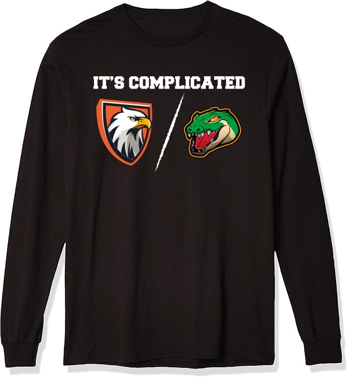 Custom House Divided Long Sleeve Shirt, Two Sports Team Shirt, Football, Baseball, Hockey, Basketball Shirt, Any Team Logo College Shirt, VP12876 Multicolor