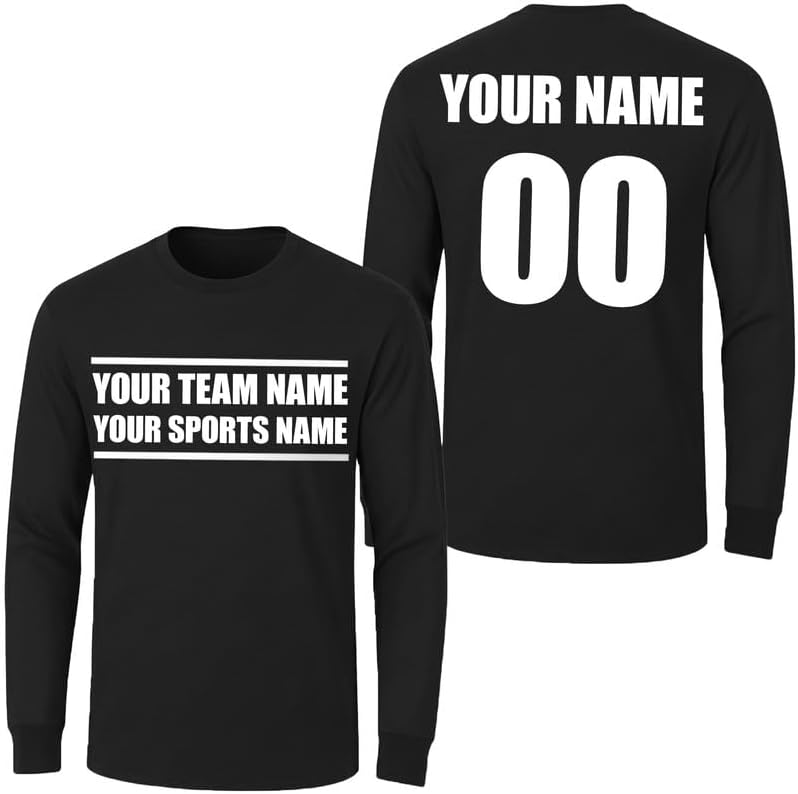 Custom Sports Warm Up T-Shirt | Customizable Shirts | Design Your Own Adult/Youth Athletic Shirt | Add Team Name & Number
