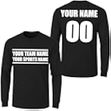 Custom Sports Warm Up T-Shirt | Customizable Shirts | Design Your Own Adult/Youth Athletic Shirt | Add Team Name & Number