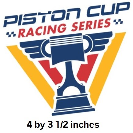 Vinilo decorativo adhesivo de pared Piston Cup 4x3.5 pulgadas miniatura 2