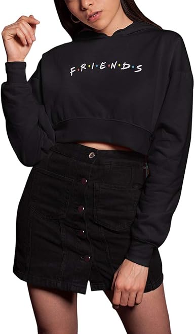 Crop Top Hoodie Sweatshirt, Cute 
