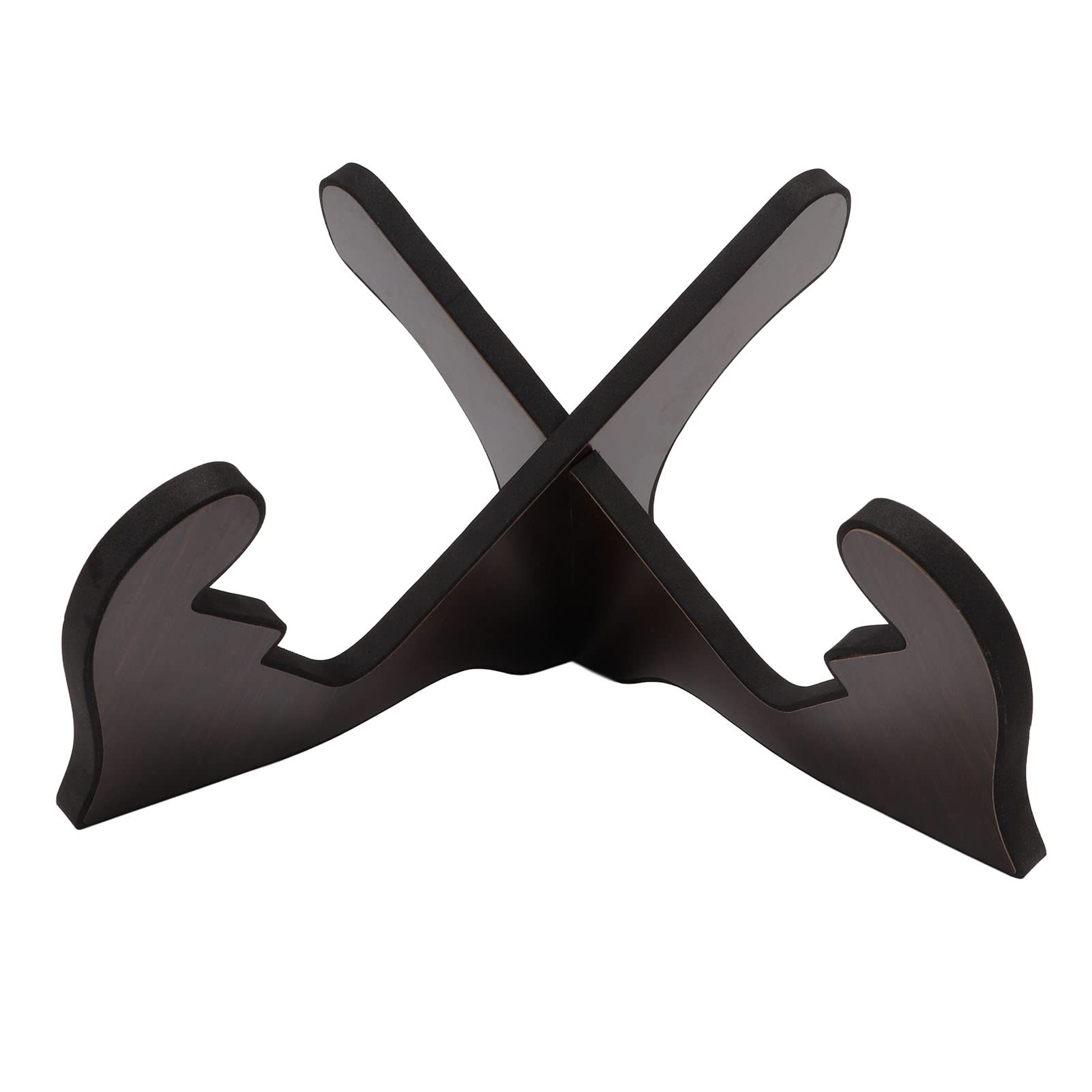 Supporto per chitarra, staffa per chitarre in legno con superficie liscia e durevole in stile X Frame per supporto per strumenti a corda(Nero)