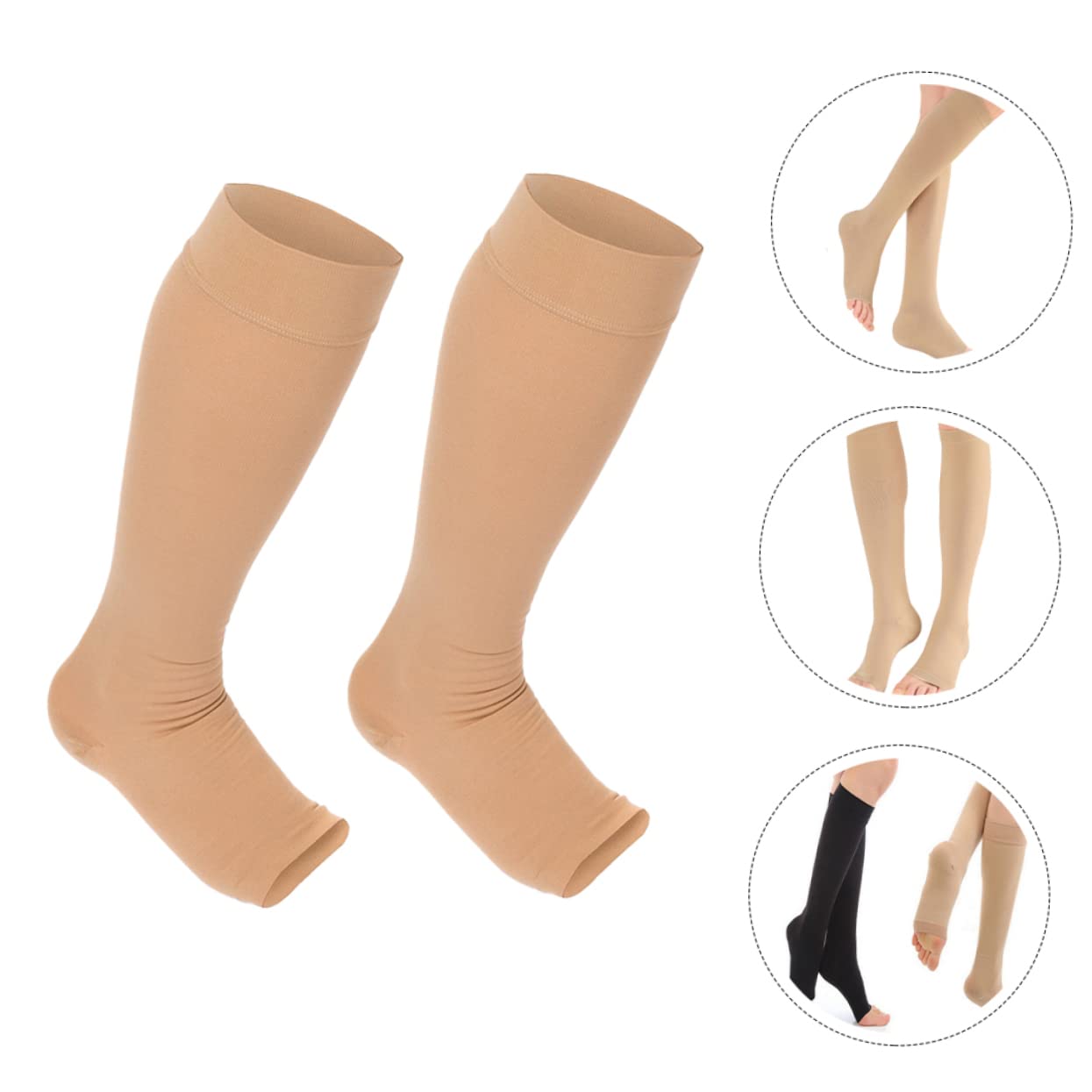 Elastic Calf Stockings Compression Calf Sock Women Leg Socks for Travel and Exercise